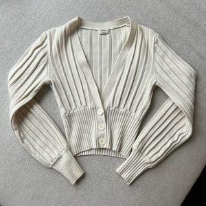 Aritzia Wilfred Plunge Front Cardigan
